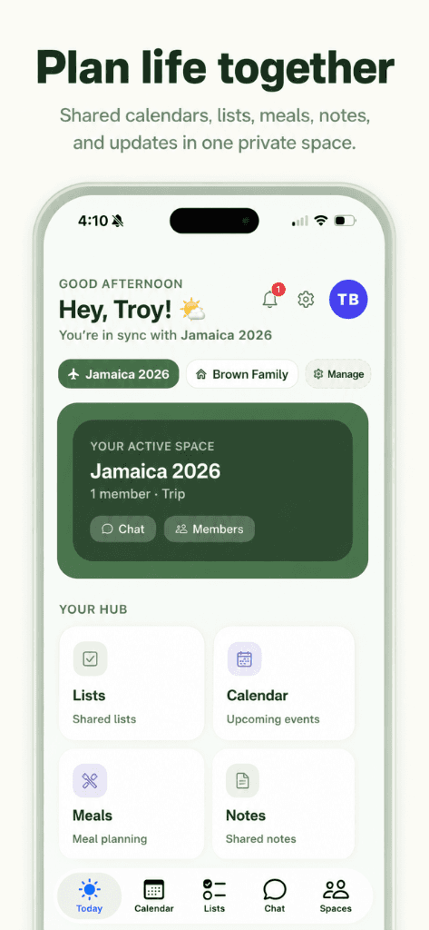 Plan Life Together (Dashboard)
